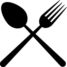 Restaurant Cutlery Symbol Of A Cross Silhouette Svg Vector, Free Vectors File